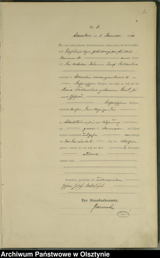 image.from.unit.number "Geburts-Haupt-Register Tom I , Nr 1-478"