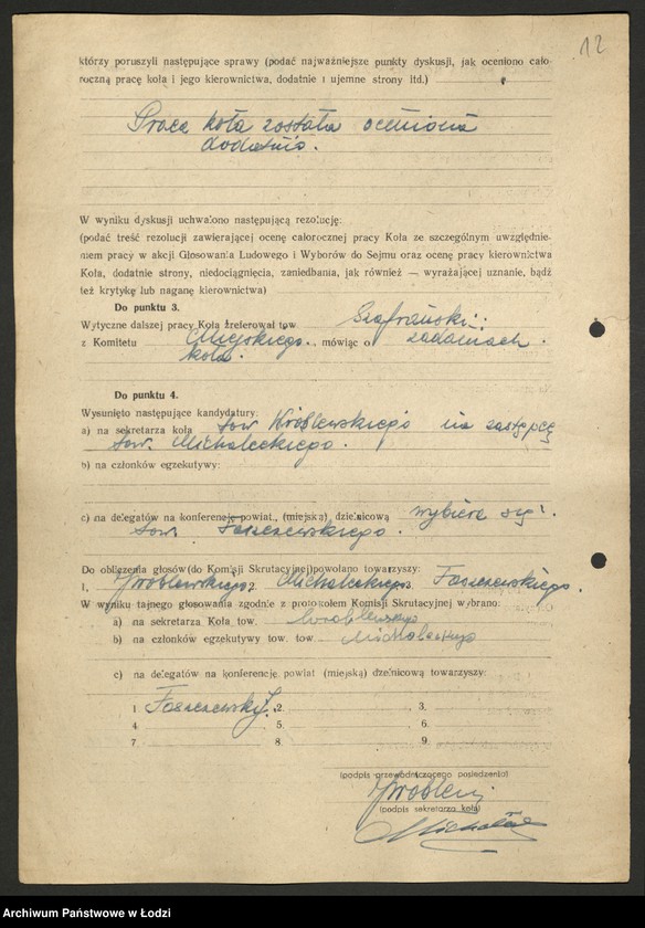 Obraz 13 z jednostki "Protokoły wyborcze kandydatów na konferencję dzielnicową"