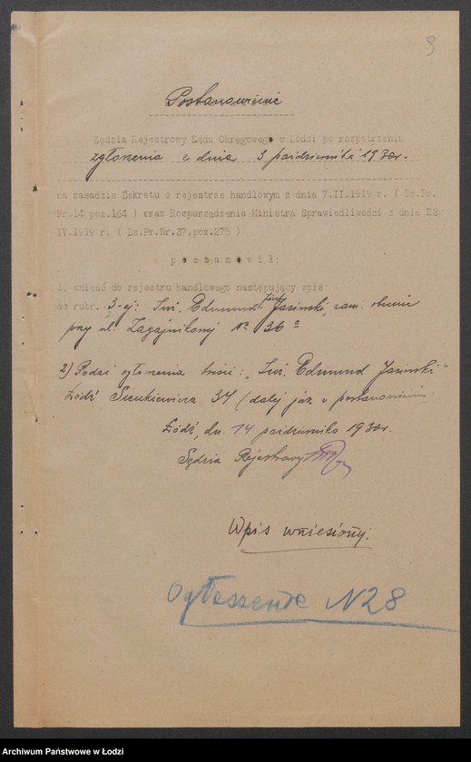 Obraz 11 z jednostki "Edmund Józef Jasiński- biuro urządzeń elektrotechnicznych"