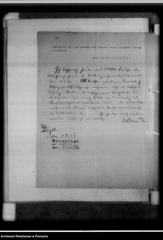 Obraz 15 z jednostki "[Korespondencja w sprawach organizacyjnych i obsady personalnej] Gausippenamt Posen [Poznań]"