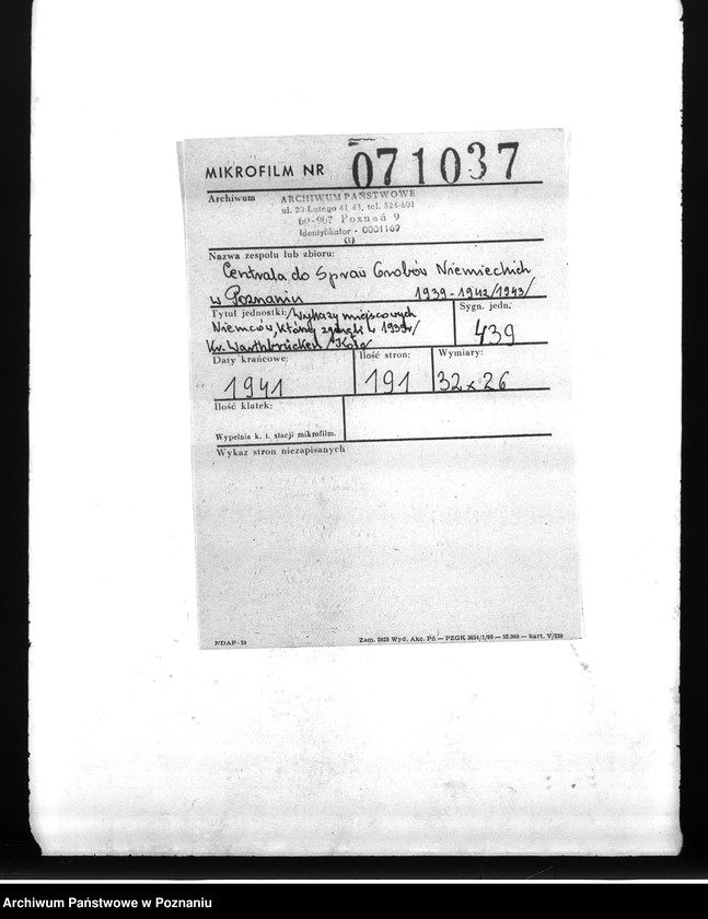 Obraz 2 z jednostki "Wykazy miejscowych Niemców, którzy zginęli w 1939 roku. Kreis Warthbrüchen (Koło)"