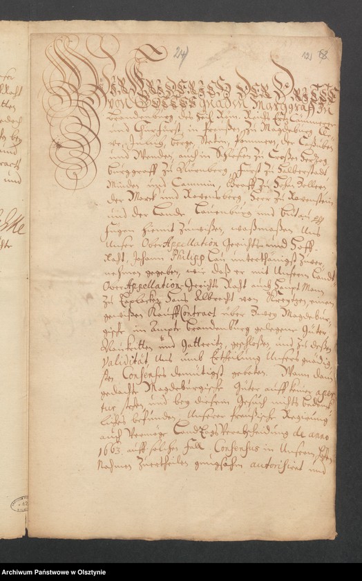 image.from.unit.number "Naukritten und Gatteritz, H. [Haupt] A. [Amt] Brandenburg [Pokarmin]. Acta den Consens zum Verkaufe durch den Ober=Appelations=Gerichts=Rath u Hauptamtmann zu Taplacken, Hans Albrecht v. [von] Kreytzen an den Ober=Appellationsgerichts=Rath Joh. [Johann] Philipp Lau"