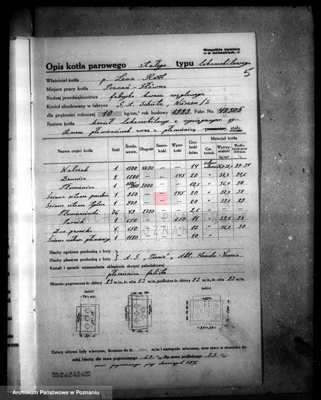 image.from.unit.number "Fabryka kwasu węglowego własność L. Rost w Poznaniu nr woj. 5824"