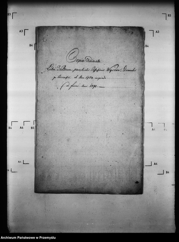 Obraz 5 z jednostki "[Kopie ksiąg metrykalnych parafii Wysowa z filią Blechnarka (dekanat Gorlice)]"