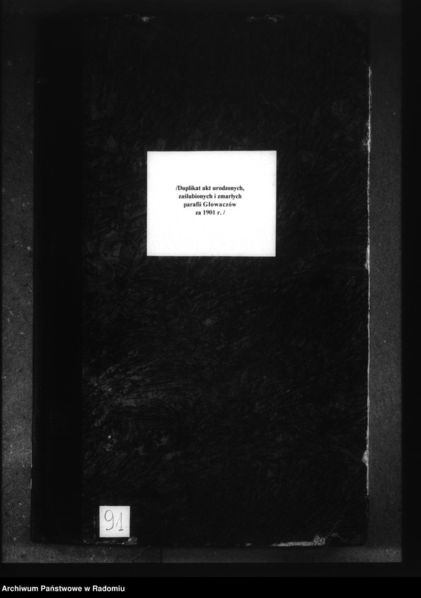image.from.unit.number "[Duplikat akt urodzonych, zaślubionych i zmarłych parafii Głowaczów za 1901]"