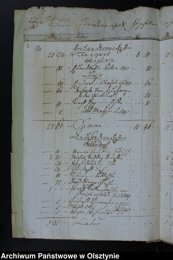 image.from.unit.number "Jahr Kirchen Rechnung der Waltersdorfschen Kirche aller Einnahme und Ausgabe wie auch Bau-Rechnung"