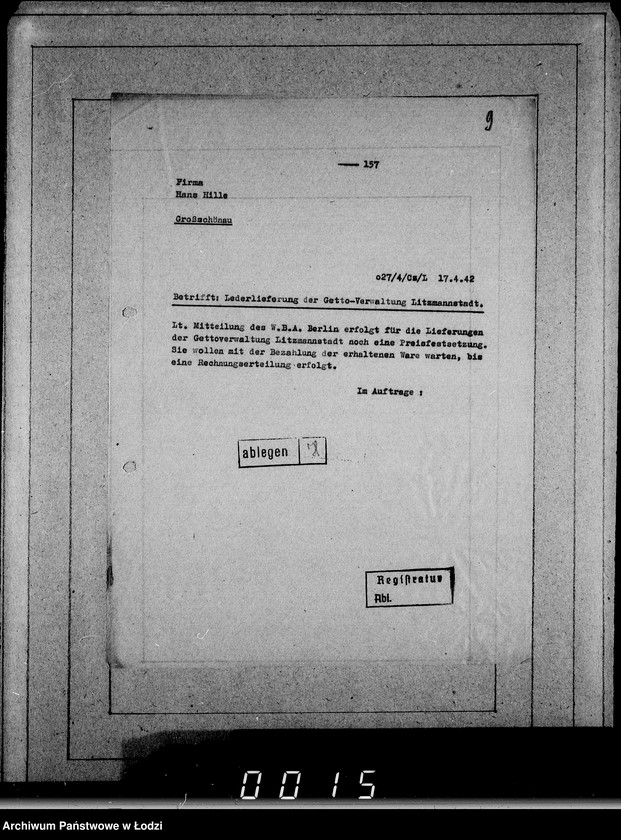 Obraz 13 z jednostki "[Korespondencja z urzędami, instytucjami i firmami]"