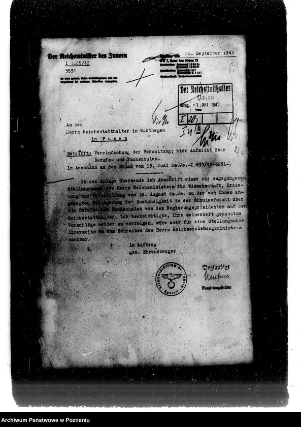 Obraz 10 z jednostki "Vereinfachungen der Verwaltung und auf dem Gebiete des Handelsschulwesens"