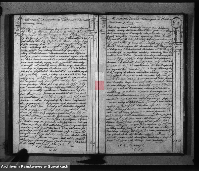 image.from.unit.number "Akta zaślubionych gminy wiżańskiey obwodu seyneńskiego, województwa augustowskiego od dnia 1-go miesiąca stycznia do dnia ostatniego miesiąca grudnia 1822 roku"