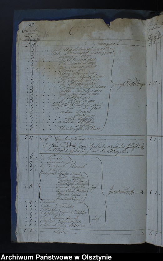 image.from.unit.number "Jahr Rechnung aller Einnahme und Ausgabe der Jäskendorffschen Kirche"