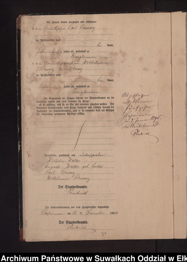 image.from.unit.number "Heiraths-Neben-Register des Preussischen Standes-Amtes Stasswinnen Kreis Lötzen"