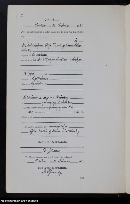 image.from.unit.number "Sterbe-Neben-Register Nr 1 - 19 [ Księga zgonów - wtóropis ]"