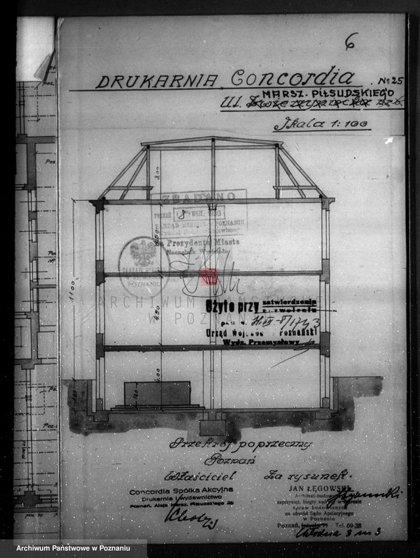 Obraz 10 z jednostki "Drukarnia "Concordia" ul. Marszałka Piłsudskiego nr 25 /plan sytuacyjny/"