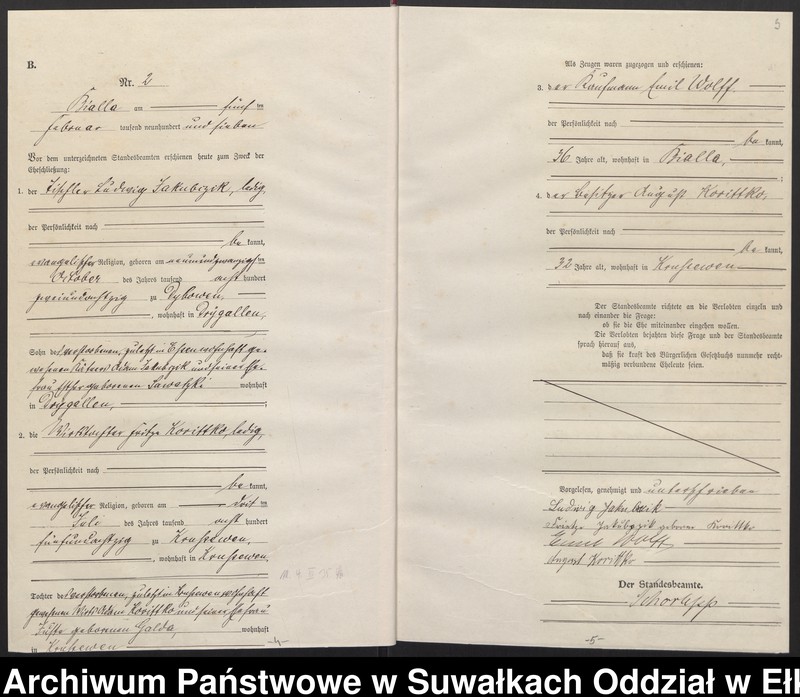 image.from.unit.number "[Heirats-Haupt-Register des Königlichen Preussischen Standes-Amtes Bialla Kreis Johannisburg]"