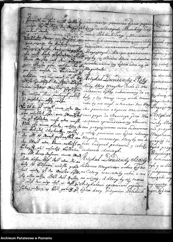 Obraz 18 z jednostki "C. Władze miejskie Poznania zatwierdzają cechowi cieśli poznańskich artykuły statutowe."