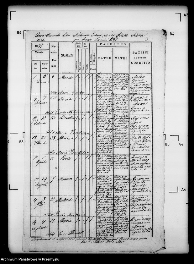 Obraz 11 z jednostki "[Kopie ksiąg metrykalnych parafii Brusno Stare z filiami Brusno Nowe, Huta Stara (dekanat Cieszanów)]"