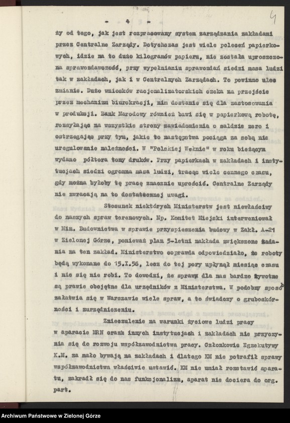 image.from.unit.number "Protokół plenarnego posiedzenia nt.: Wyniki działalności w wojewódzkiej organizacji partyjnej w dziedzinie rozwoju socjalistycznego współzawodnictwa pracy. Załączniki. 13 grudnia 1955 r."