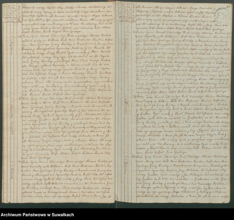 image.from.unit.number "Akta zeszłych gminy puńskiey od pierwszego stycznia do dnia ostatniego grudnia 1814 roku."