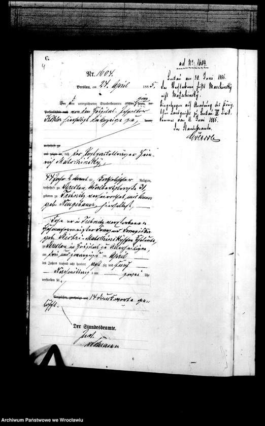 image.from.unit.number "Sterbe-Haupt-Register Breslau I 1885 Band 5"