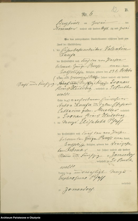 image.from.unit.number "Heiraths-Haupt-Register Nr 1 - 12"