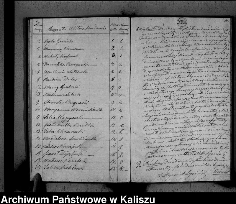 image.from.unit.number "Księga duplikat urodzonych, zaślubionych i zejścia"