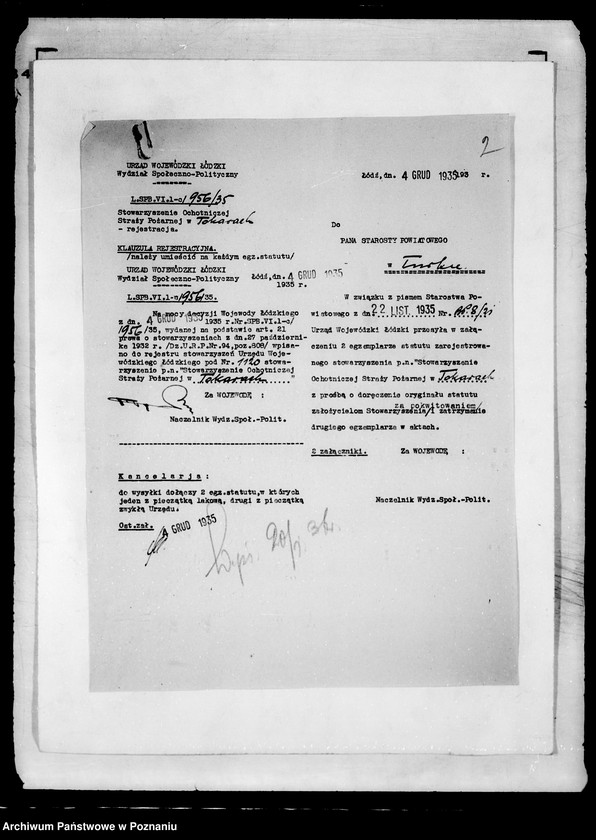 Obraz 6 z jednostki "/Stowarzyszenie ochotniczej straży pożarnej powiatu tureckiego/ litery od T-Z"