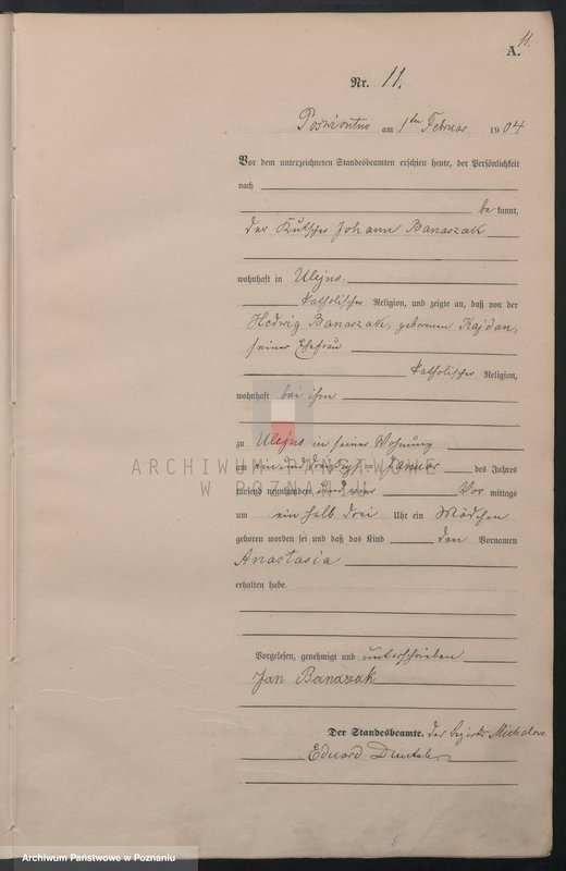 Obraz 14 z jednostki "Geburts-Haupt-Register"