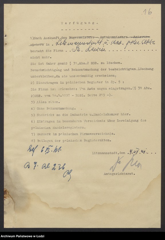 Obraz 18 z jednostki "Szachna Lewin - sprzedaż towarów manufakturowych"