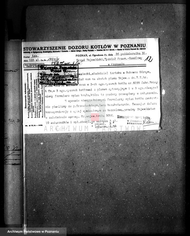 Obraz 16 z jednostki "Tartak A. Grzesickiego w Bukowcu Górnym, pow. leszczyński nr woj. kotła 3056"