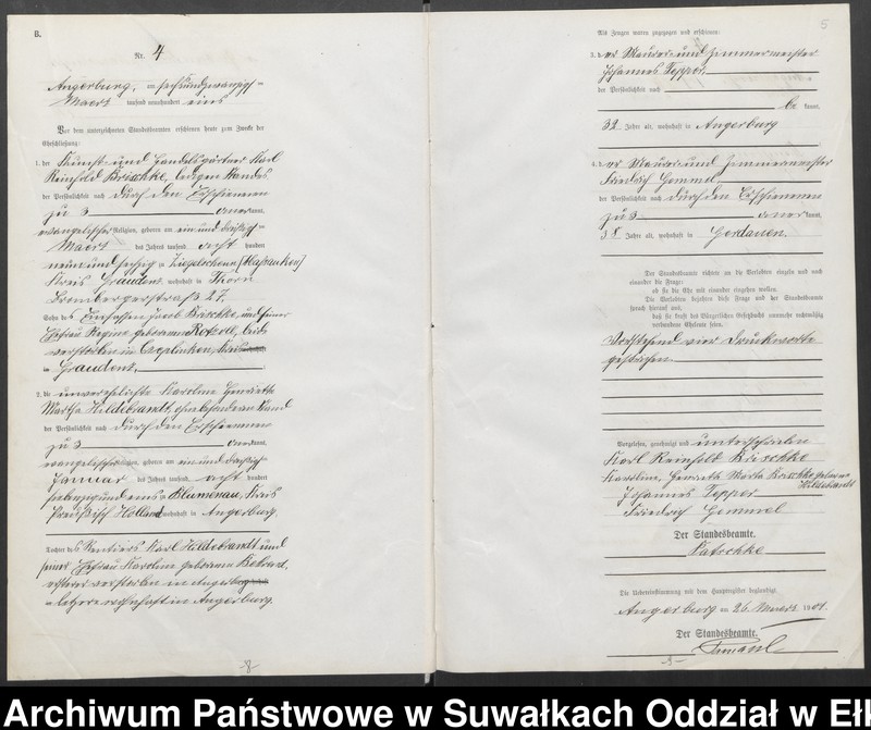 image.from.unit.number "Heiraths-Neben-Register des Preussischen Standes-Amtes Angerburg Kreis Angerburg"