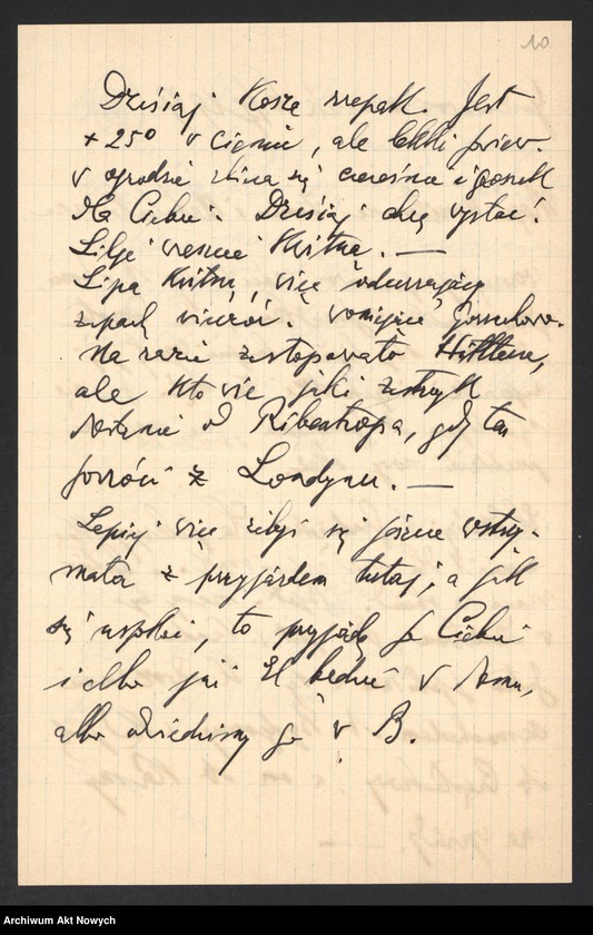 image.from.unit.number "Korespondencja z rodziną. Załączniki: odpis artykułu "Le Figaro" o polityce Józefa Becka; program i opis akademii w 15-ą rocznicę bitwy pod Rarańczą"