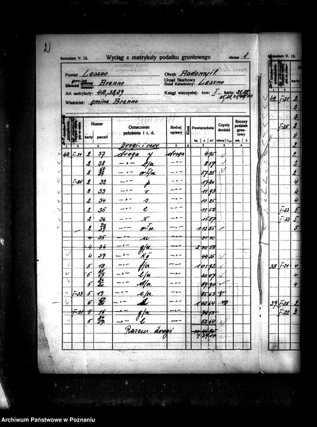 Obraz 6 z jednostki "Przewłaszczenie ziem dotacyjnych majątku Radomyśl powiatu leszczyńskiego"