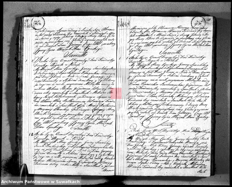 image.from.unit.number "Księga aktów ślubnych gminy suwalskiey, powiatu dąbrowskiego w departamencie łomżyńskim od dnia 1 maja 1813 po 1 maja 1814"