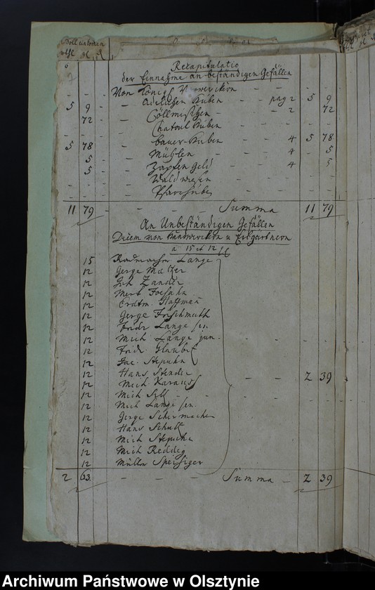 image.from.unit.number "Jahr Kirchen Rechnung der Waltersdorfschen Kirche aller Einnahme und Ausgabe wie auch Bau-Rechnung"