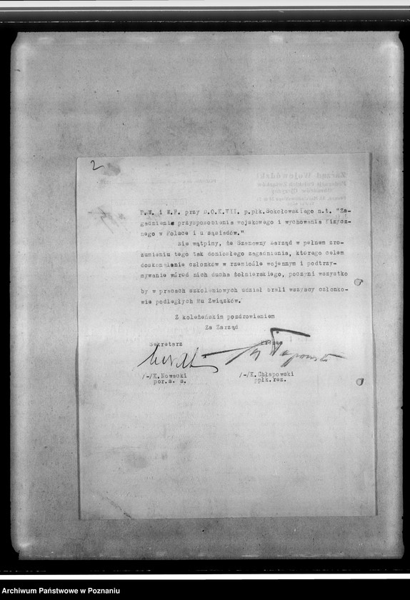 Obraz 6 z jednostki "Korespondencja federacji w sprawach personalno-organizacyjnych- zaświadczenia, powiadomienia o zebraniach i inne"