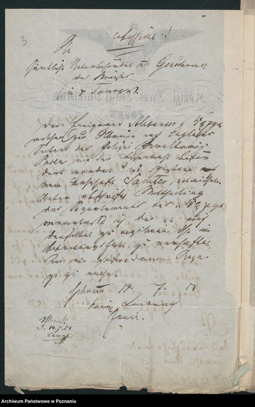 Obraz 8 z jednostki "A. betr. die polnischen Emigranten Alexander von Wężyk und Anton Prawdzic de Bielski"