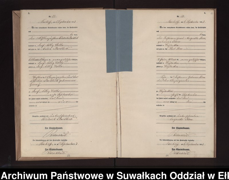 image.from.unit.number "Sterbe-Neben-Register des Preussischen Standes-Amtes Neuhoff Kreis Loetzen"
