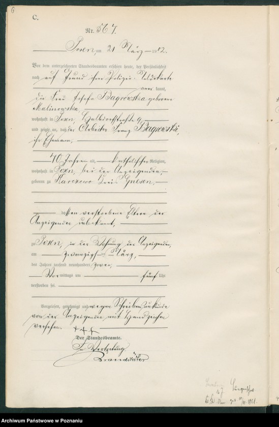 Obraz 9 z jednostki "Księga miejscowa zgonów t. II"