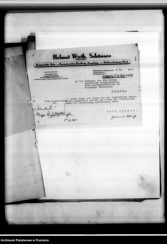 Obraz 10 z jednostki "Im Jahre 1940 beantragte Sterbeurkunden (miejscowych Niemców, którzy zginęli w 1939 roku"