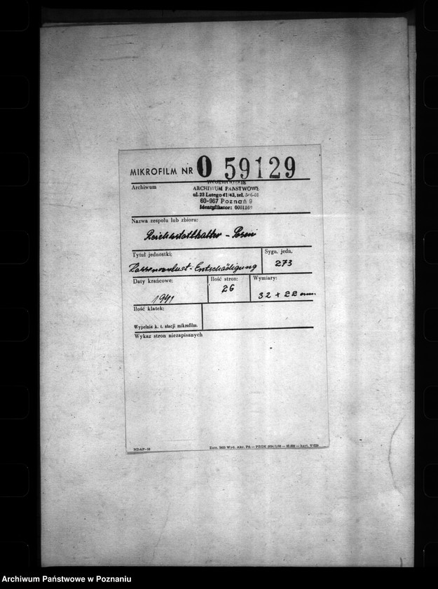 Obraz 2 z jednostki "Kassenverlust- Entschädigung"