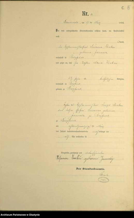 image.from.unit.number "Sterbe-Haupt-Register Nr 1 - 52"