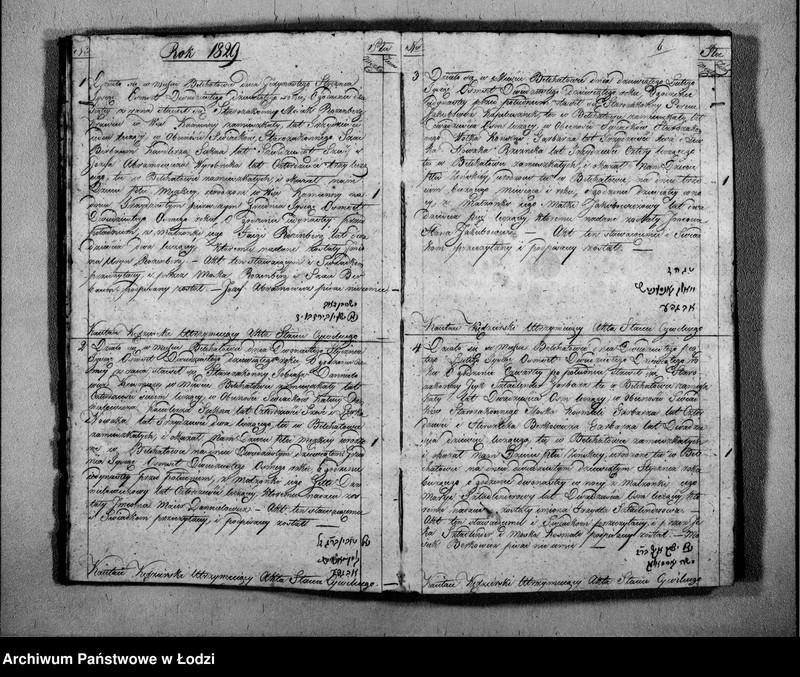 image.from.unit.number "Księga Akt Stanu Cywilnego Wyznania Mojżeszowego Urodzonych w Parafii Bełchatow Obwodzie Piotrko[wskim] Wojew[ództwie] Kali[skim] od roku 1828, [18]29, [18]30"