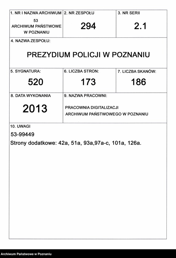 Obraz 1 z jednostki "A. betr. Sammlungen und Werbungen für den polnischen Aufstand in der Stadt Posen"