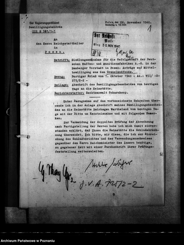 Obraz 5 z jednostki "Projekt budowy mieszkań dla pracowników D.W.M w Poznaniu"