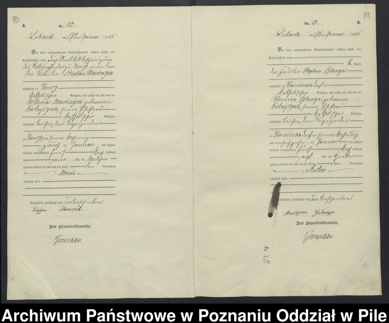 Obraz 10 z jednostki "Księga urodzeń"