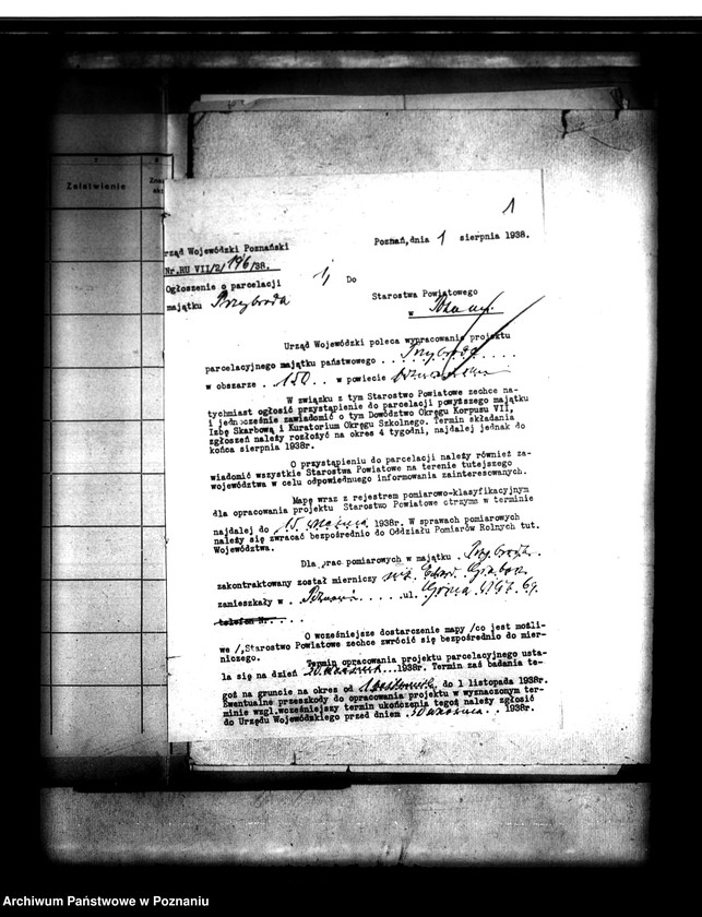 Obraz 5 z jednostki "Majątek Przybroda powiatu poznańskiego sprawy parcelacyjne"