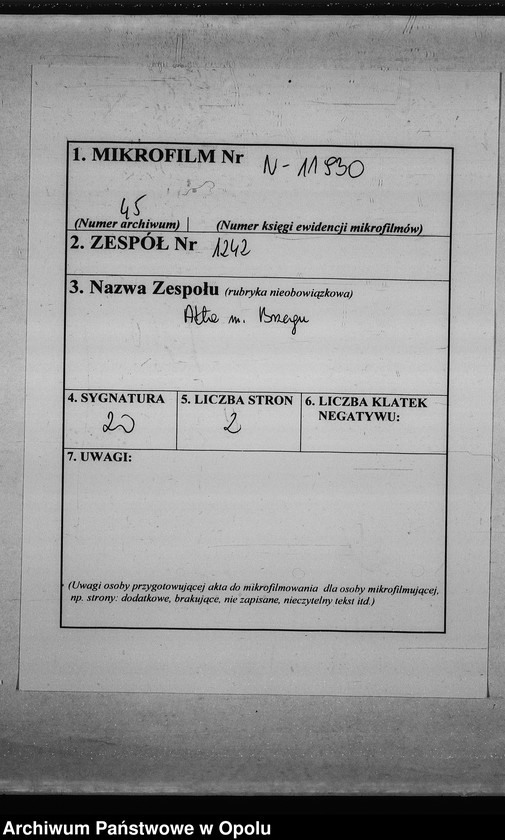 image.from.unit.number "Ludwik, książę brzeski poświadcza, że polecił miastu Brzegowi, aby sprzedało z tytułu cła i monety, jakie mu się należą na"