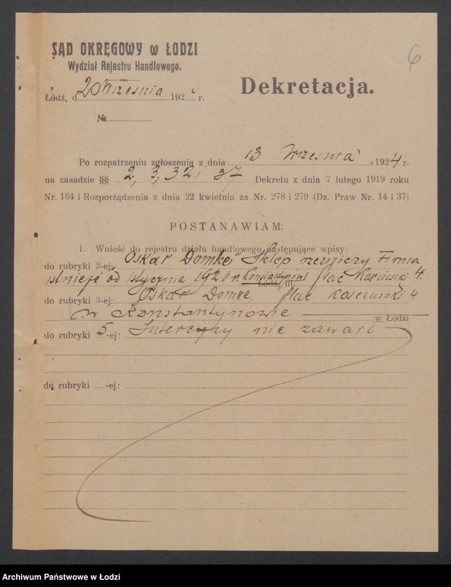 Obraz 8 z jednostki "Oskar Domke – sklep rzeźniczy"