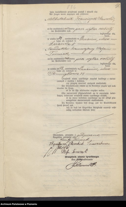 Obraz 19 z jednostki "Księga miejscowa małżeństw tom IV[Rejestr główny małżeństw]"