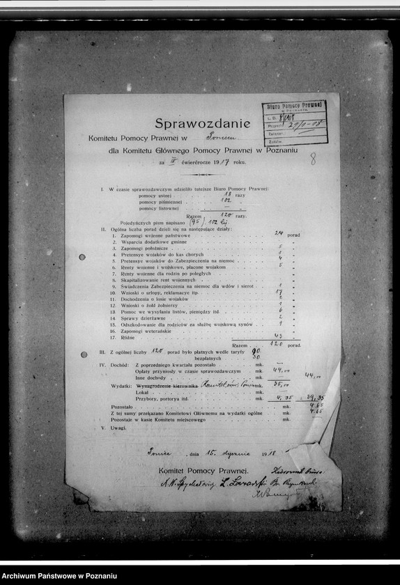 Obraz 12 z jednostki "Sprawozdania z Ponieca i Zbąszynia"